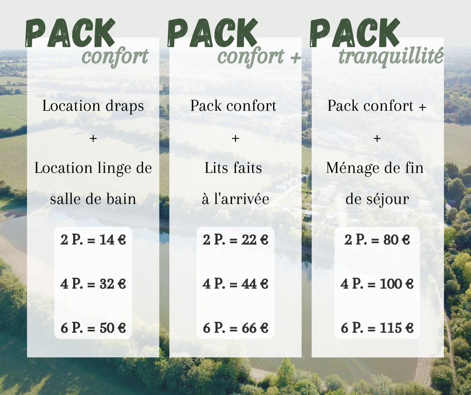 packs confort camping Vendée